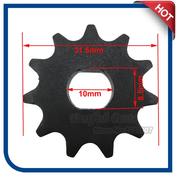 Электрический скутер 11 зубчатых звездочек T8F цепной двигатель шестеренка мотор
