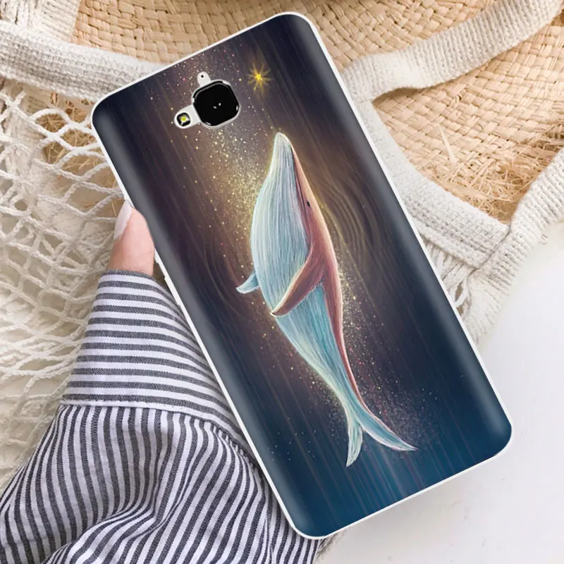for Huawei Y6 Pro Soft TPU Cover 5.0 inch Honor 4C Clear Rainbow Case Enjoy 5 Slim Silicone Protector |