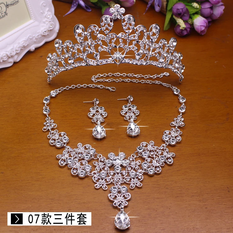 2017 больше стильных свадебных ювелирных украшений для невесты Стразы тиара