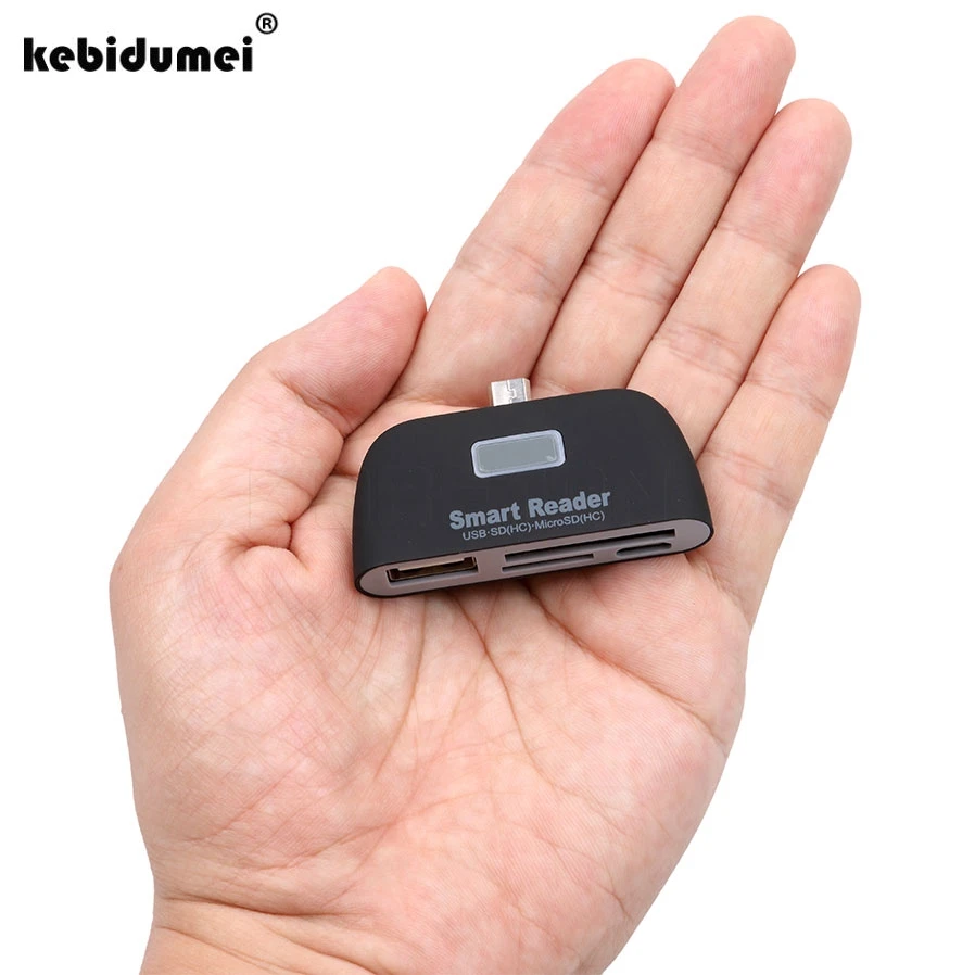 Устройство считывания смарт-карт 4 в 1 OTG с портом Micro USB для TF адаптер sd-карты Samsung