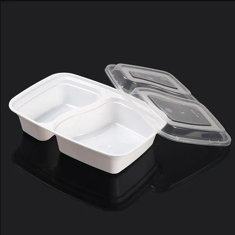 Офис одноразовые еда Prep контейнеры Microwavable 2 отдел еда хранения Ланч коробки LX4728
