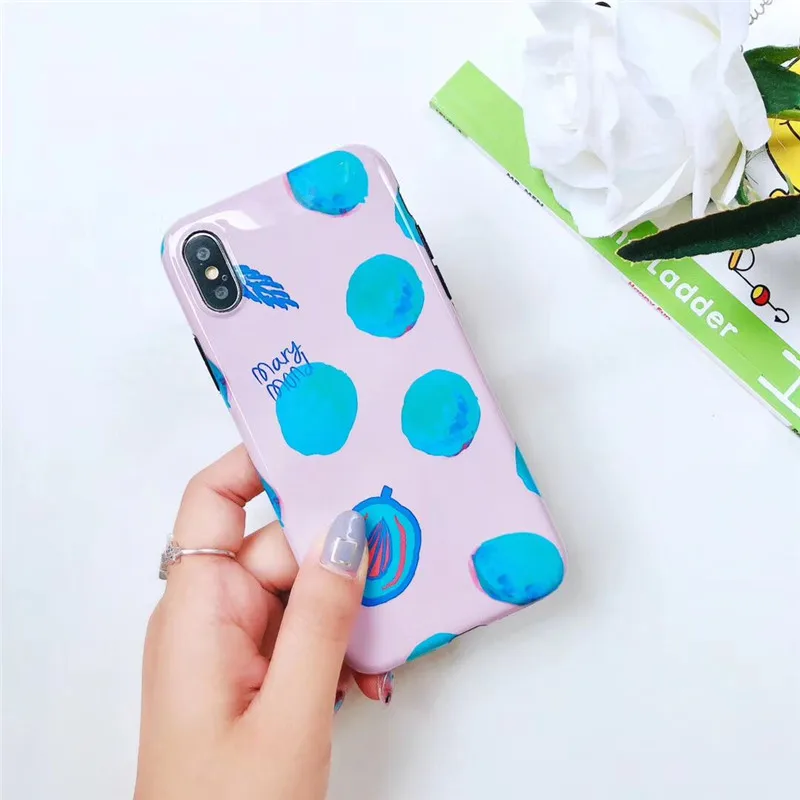 DISCASE чехол для телефона iphone X Простой INS ретро свежие фрукты 6 S 7 8 плюс IMD Глянцевая