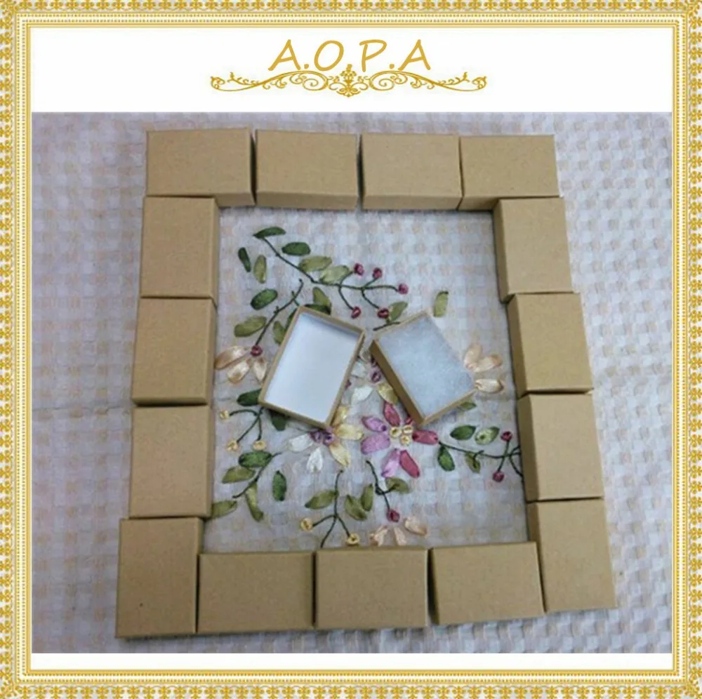 11 кубический причудливый крафт коробка 100 шт с хлопковой заполненной бумажной коробкой для ювелирных изделий упаковка для прилавка