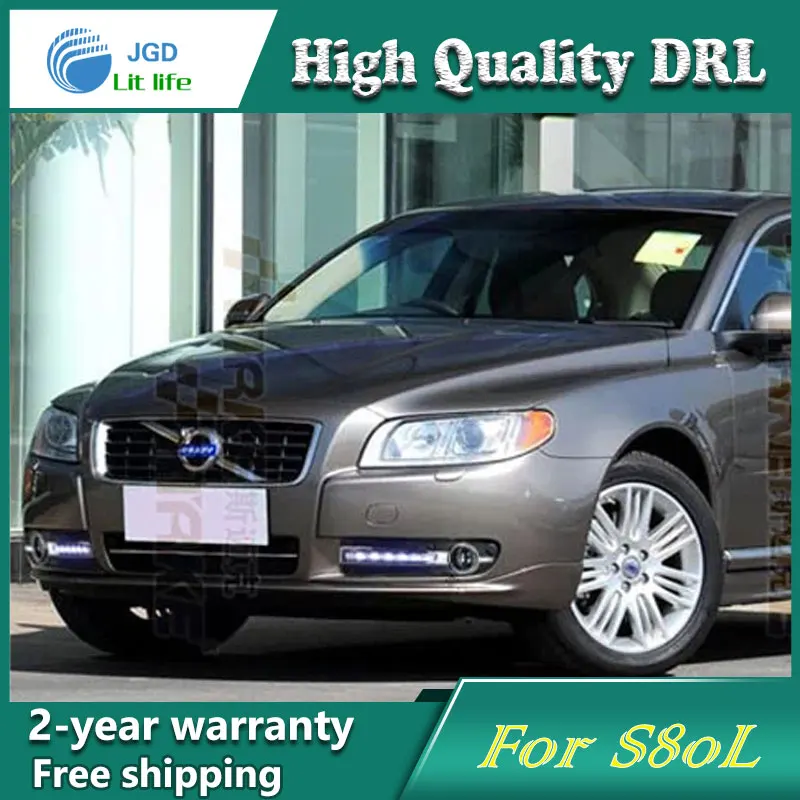 Бесплатная доставка! Дневные ходовые огни 12 В 6000k чехол для Volvo S80L противотуманная
