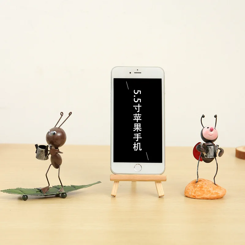 Creative Iron Ant Ladybug Miniature Figurines Ornaments Cartoon Insects Model Desktop Crafts Home Decor Children Toy Gifts | Дом и сад