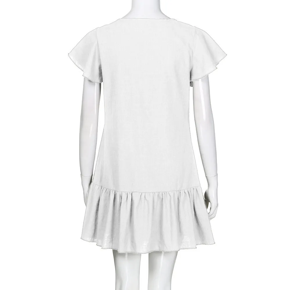 Vestidos verano 2018 женское летнее богемное платье с v образным вырезом и расклешенными