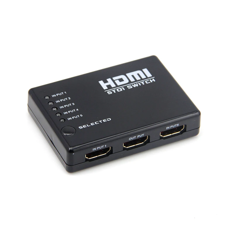 5 портов 1080P видео HDMI переключатель разветвитель для HDTV DVD PS3 + IR пульт