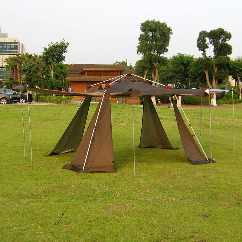 Online Neue 3-5 Person Doppel Schicht Pergola Automatische Aluminium Pole Zelt Outdoor Camping Zelt Familie Zelt