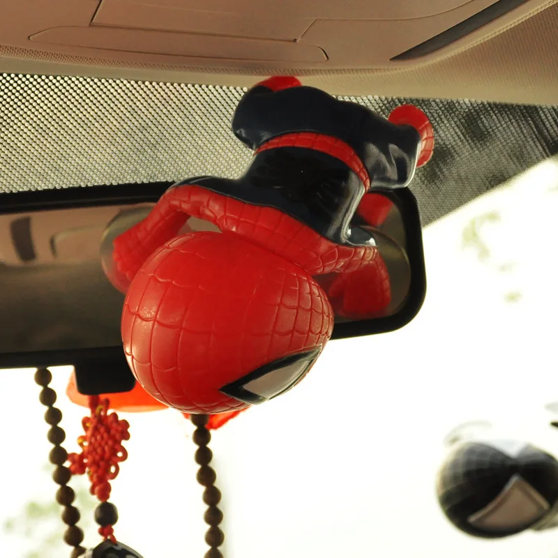 Spiderman cartoon doll creative car toys cute supplies Interior decoration suction cup spider man anime figure | Игрушки и хобби