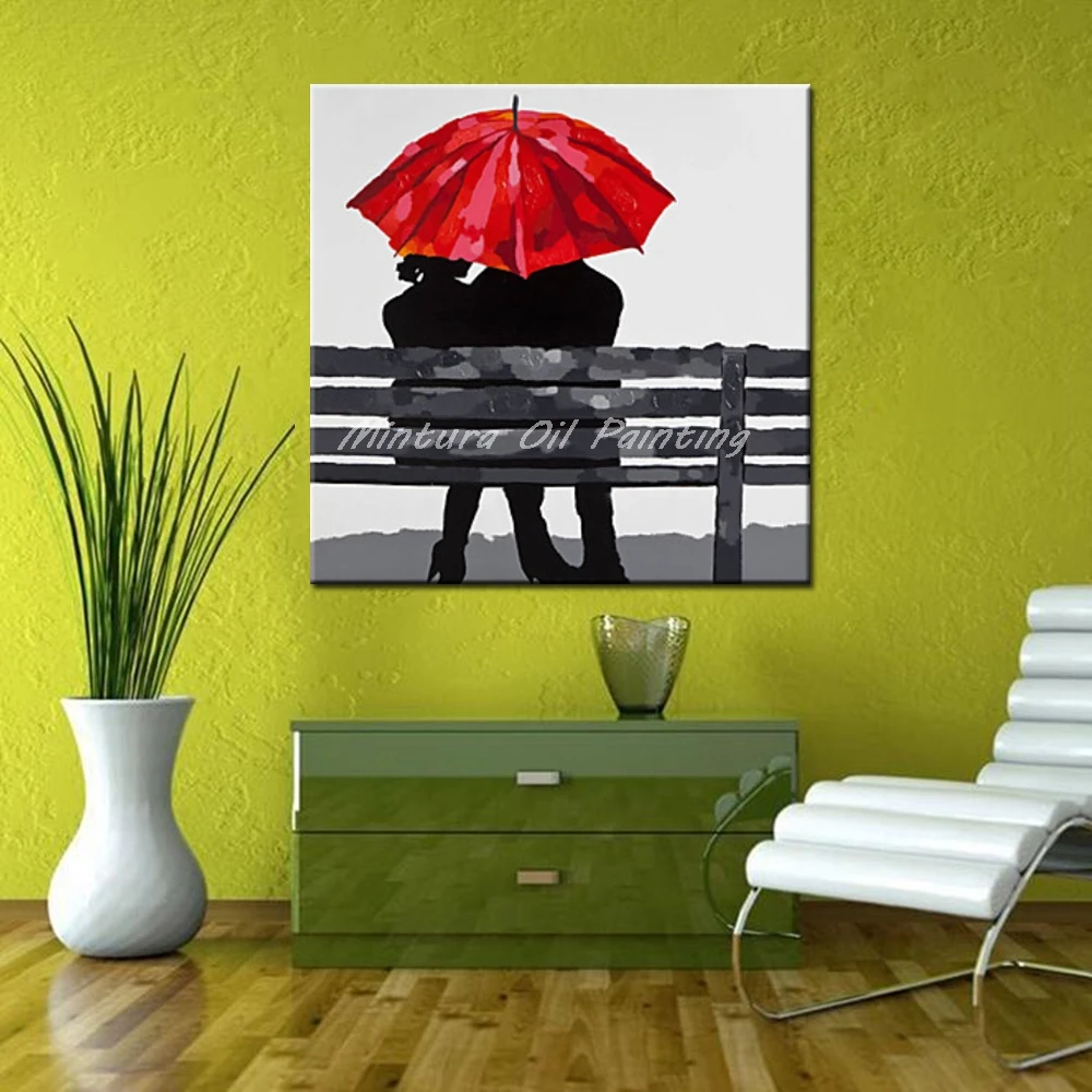 Картина маслом на холсте влюбленные которые сидели скамейке|lovers oil painting|lover artlovers