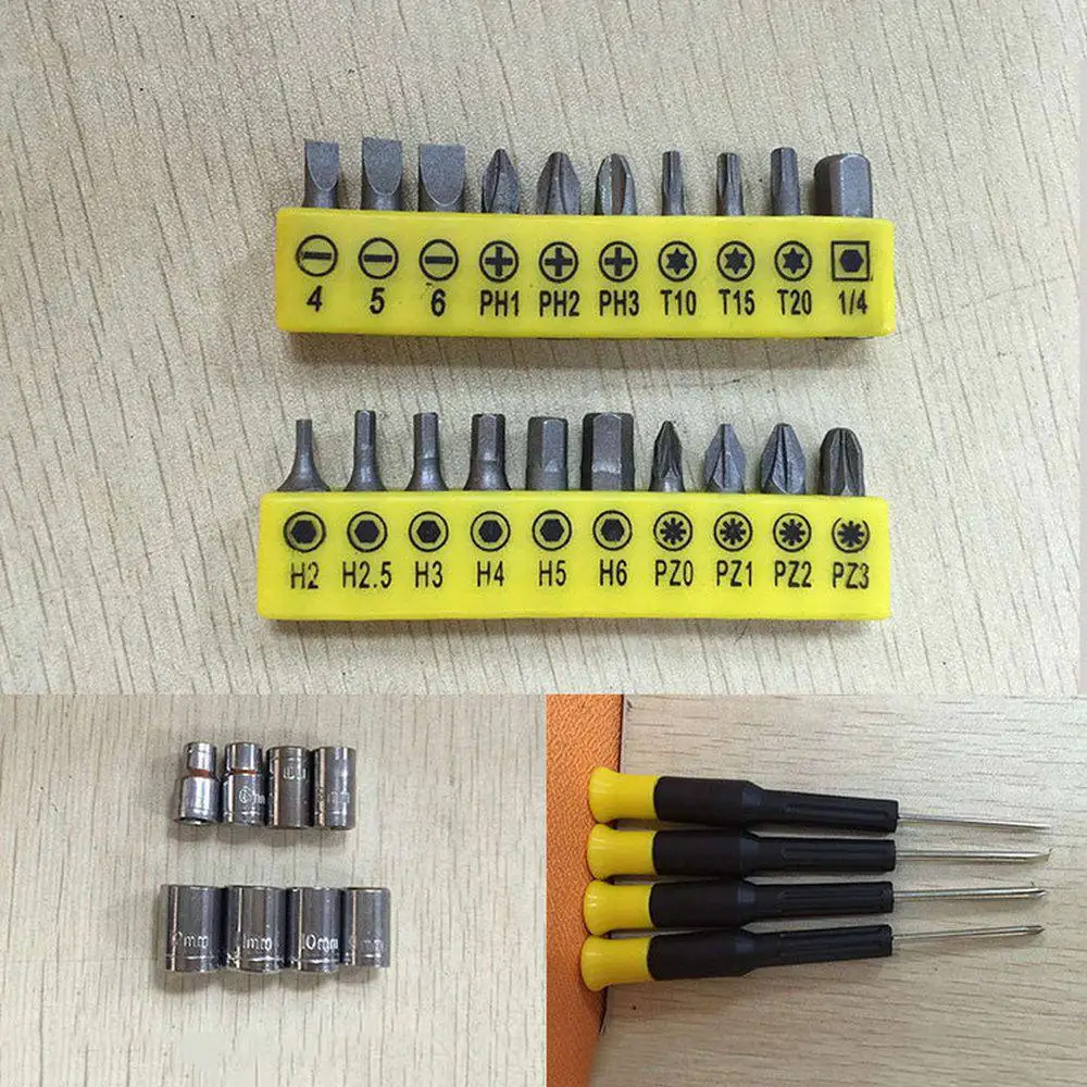 

Electric Screwdriver Set Cordless Drill Handheld Household Lithium-Ion Rechargeable Drill Power Tools Multi-function