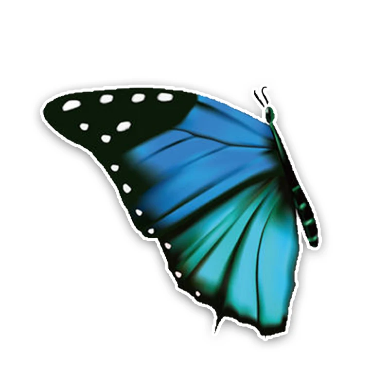 

YJZT 13CM11.9CM Interesting Cartoon Butterfly Colored PVC Car Sticker Decoration Graphic C1-5074