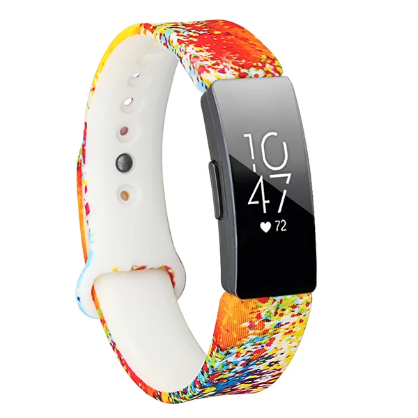 Splash Силиконовый ремешок для Fitbit Inspire HR Flora, цветной смарт-ремешок для Fitbit Inspire/Inspire HR, аксессуары, маленький Ларг - Цвет: Splash