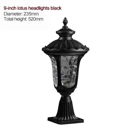 Stigma lamp black MLZAOSN классический садовый светильник, настенный светильник, водонепроницаемый Стройный светильник s, уличный светильник s, пейзаж, наружная колонна, лампа с высоким полюсом - Испускаемый цвет: Stigma lamp black