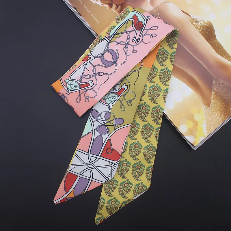 We are factory Silk Design Print Scarf 2019 Fashion Neck Elegant Scarves Bag Hair Ribbons Luxury Brand Headband Belt JC100 | Аксессуары