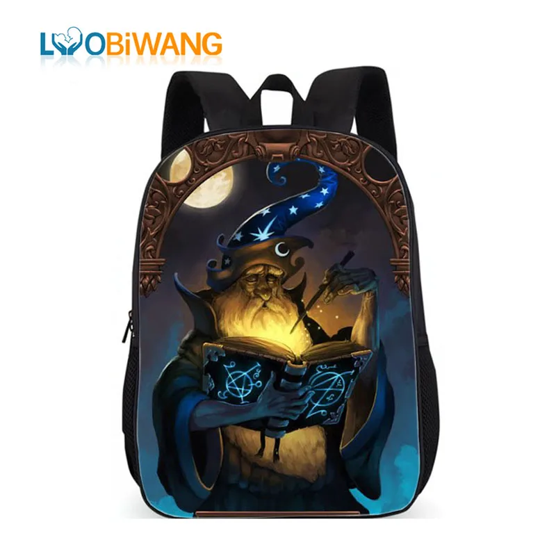 Рюкзак LUOBIWANG Wizard с принтом для девочек школьный рюкзак мальчиков и