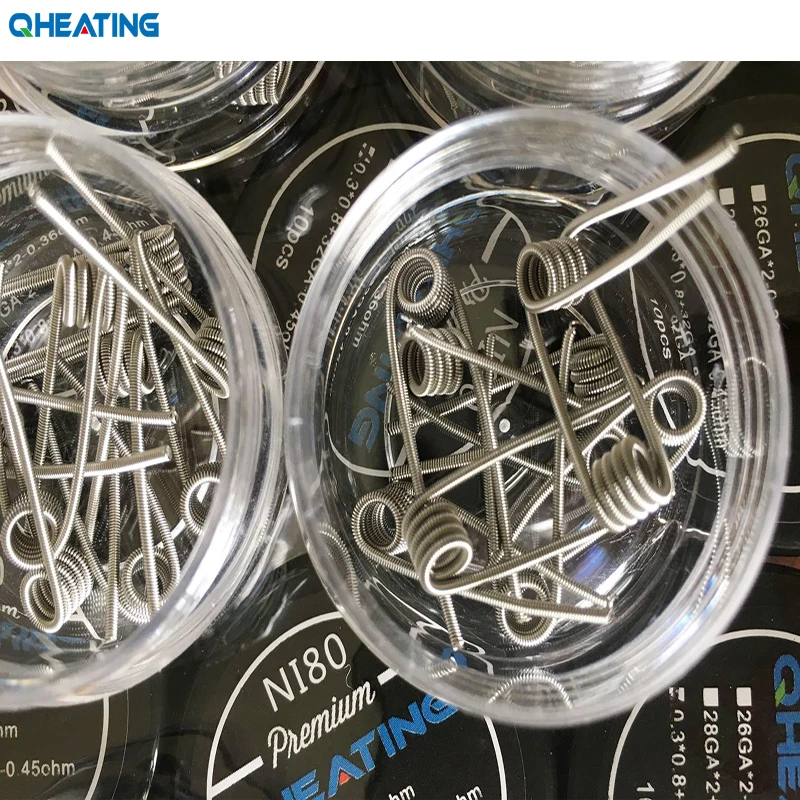 Qheating 10 шт./лот Предварительно Построенная катушка NI80 Premade Alien витая DIY Heating Clapton