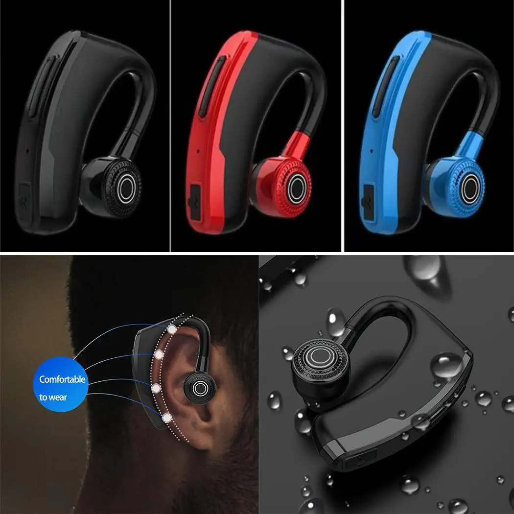 V10 Bluetooth гарнитура наушники Быстрая зарядка CSR 5 0 50H стерео чип длинный черный