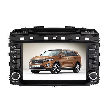 8 дюймов 4G LTE Android 8,1 ips четырехъядерный Автомобильный мультимедийный dvd-плеер радио gps для KIA SORENTO камера