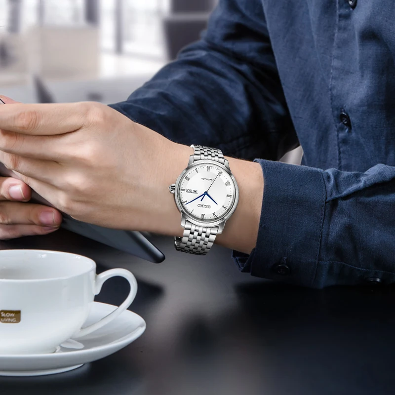 Механические часы Seiko автоматические механические для деловых мужчин