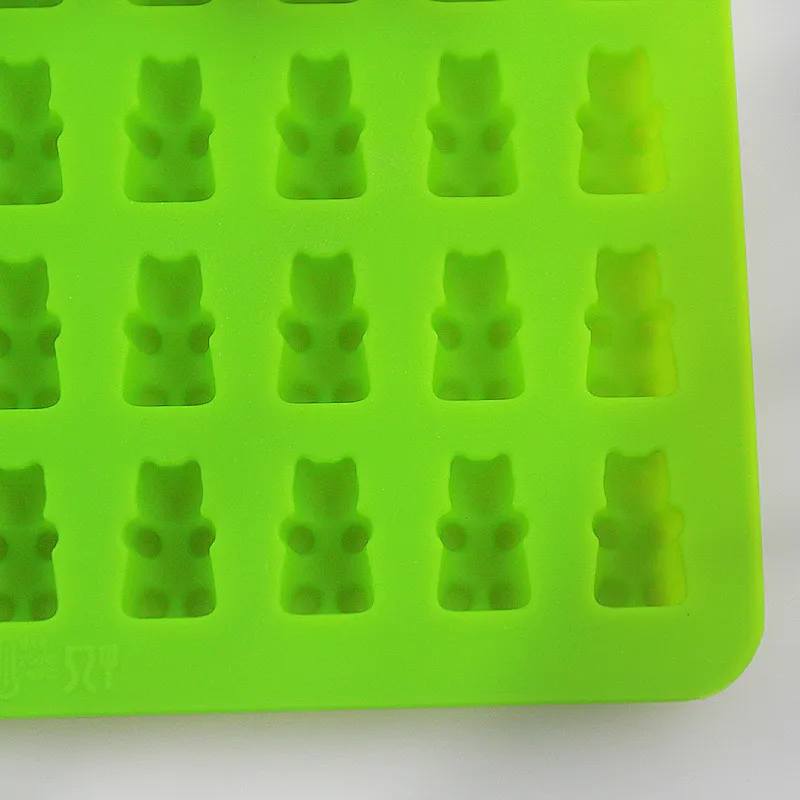 50 отверстие Gummy медведи силиконовые формы жесткая силиконовая форма для конфет и шоколада формочка для десерта помадка торт украшения инструменты для выпечки вечерние принадлежности