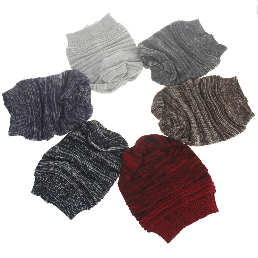 Новый стиль зимняя шапка Для женщин/Для Мужчин Вязаные шапочки Теплый капот