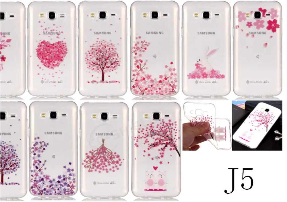 Мягкий ТПУ чехол для Samsung Galaxy J5 2015 J500F J500H J500FN телефона с рисунком SM-J500F SM-J500H