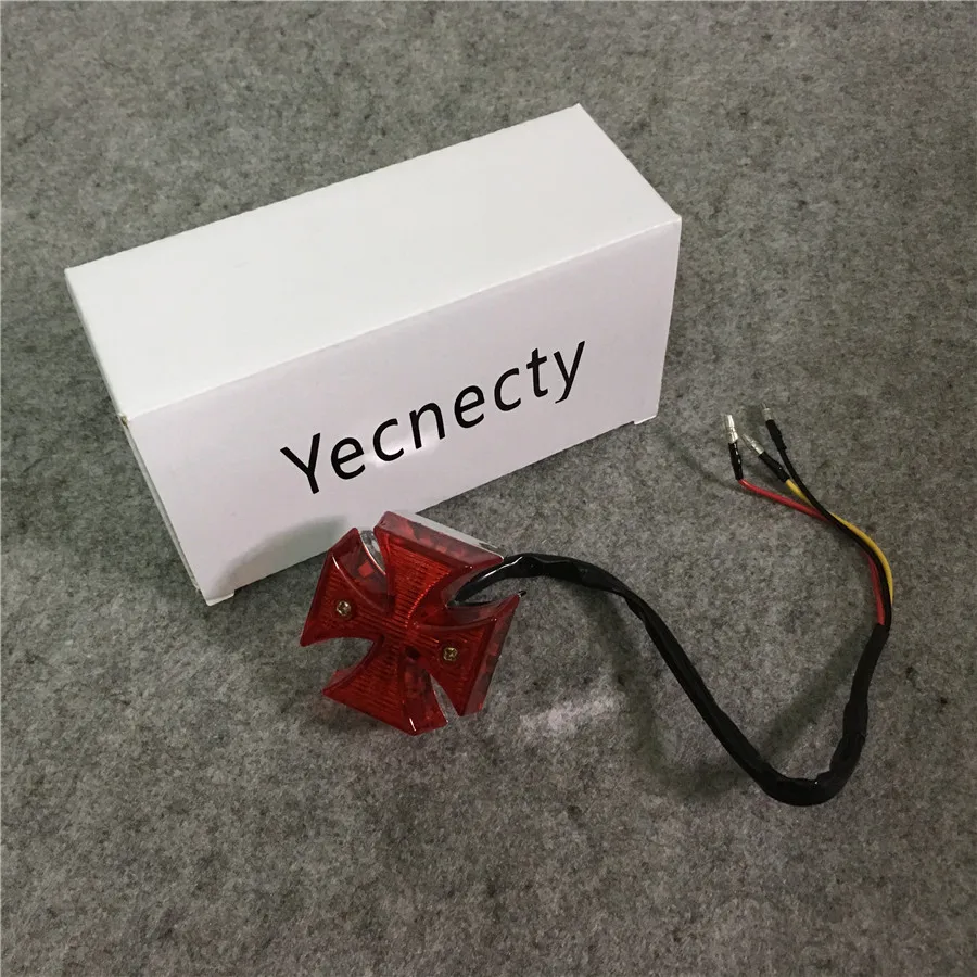 Yecnecty 1 шт. Универсальный красный задний фонарь для мотоцикла ABS светодиодный мини
