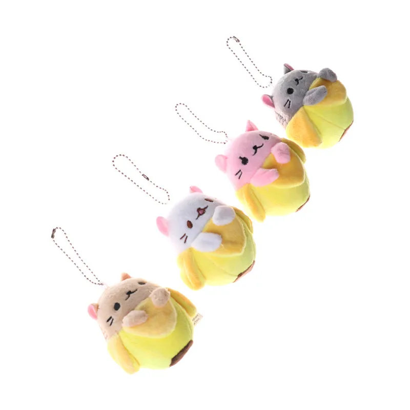 Мини Банановый котенок скрытый в бананах чучела милый плюшевый маленький