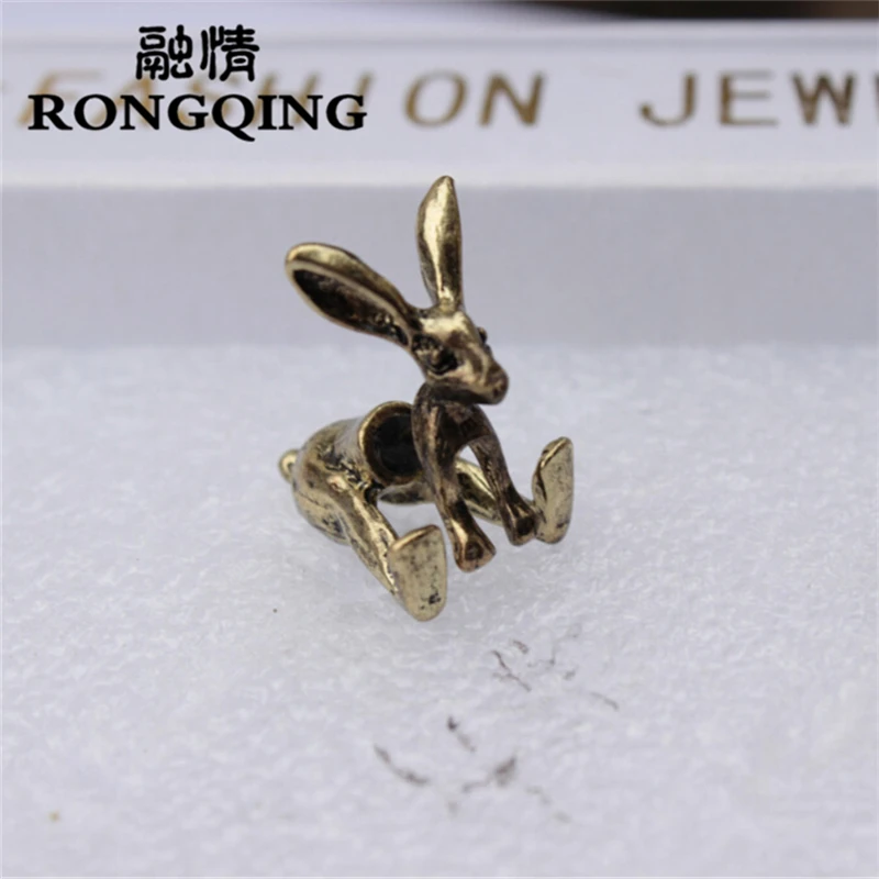 RONGQING 1 шт бохо шик 3D животное кролик серьги в готическом стиле милый для женщин