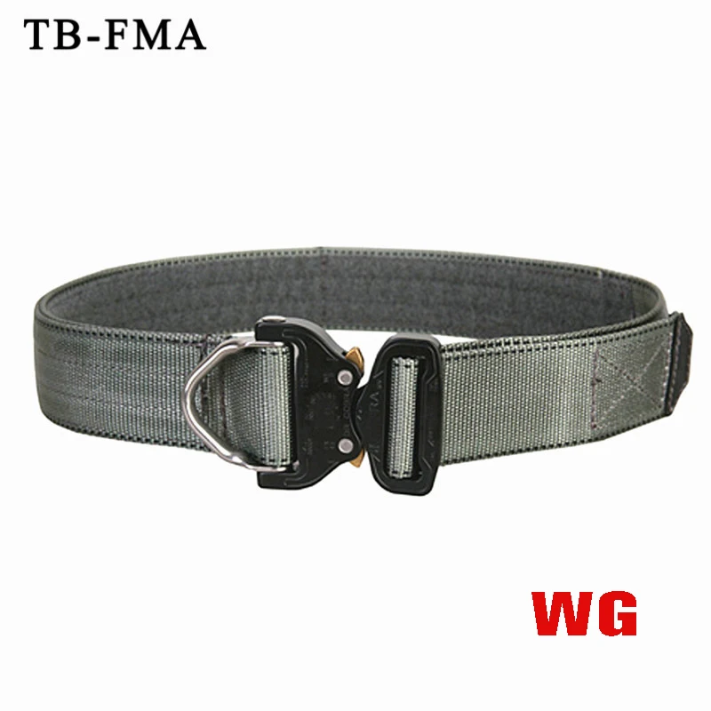 WG TB-FMA, военный ремень с d-образным кольцом, 1,75 дюймов, кобрапряжка, шутер, пейнтбол, страйкбол, военная игра, пояс, черный, EDC, пояс, поддержка талии - Цвет: WG