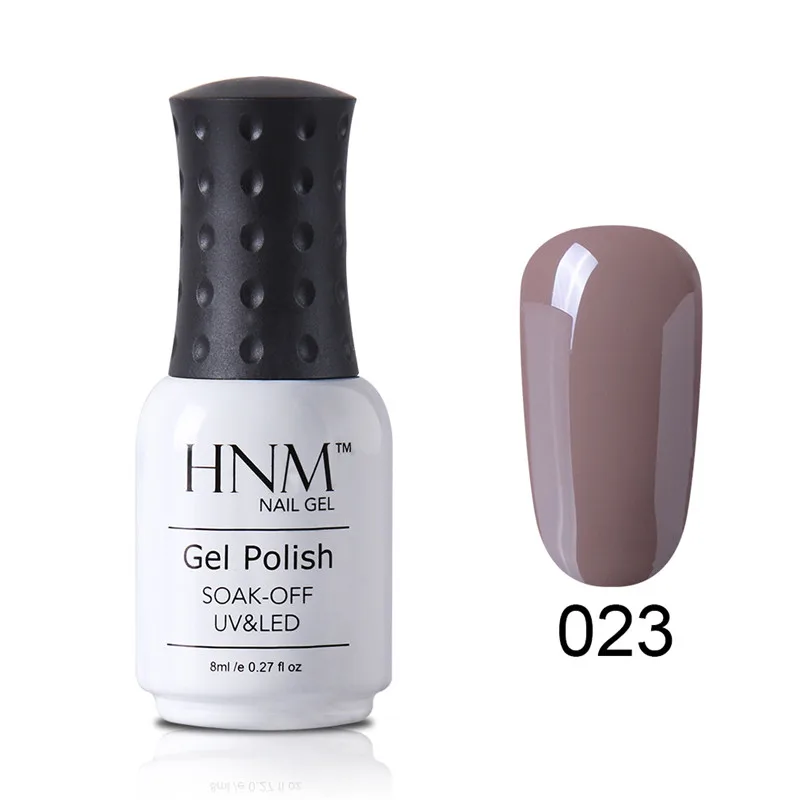 NU023 HNM телесный цвет серия 8 мл УФ-гель для ногтей замачиваемый Гель-лак основа верхнее покрытие лак для нейл-арта геллак Полупостоянный Гель-лак - Цвет: NU023