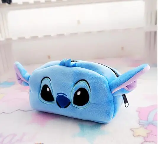 Stitch 1 шт. 18 см мультфильм Ститч Кумамото медведь Тоторо doraemon креативный милый плюшевый пенал Чехол призовая мягкая игрушка - Цвет: Stitch