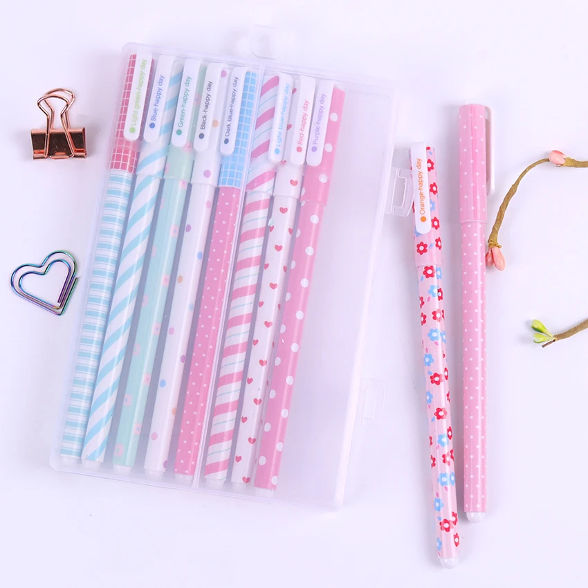 10 шт. корейские канцелярские принадлежности цветная ручка гелевые ручки набор