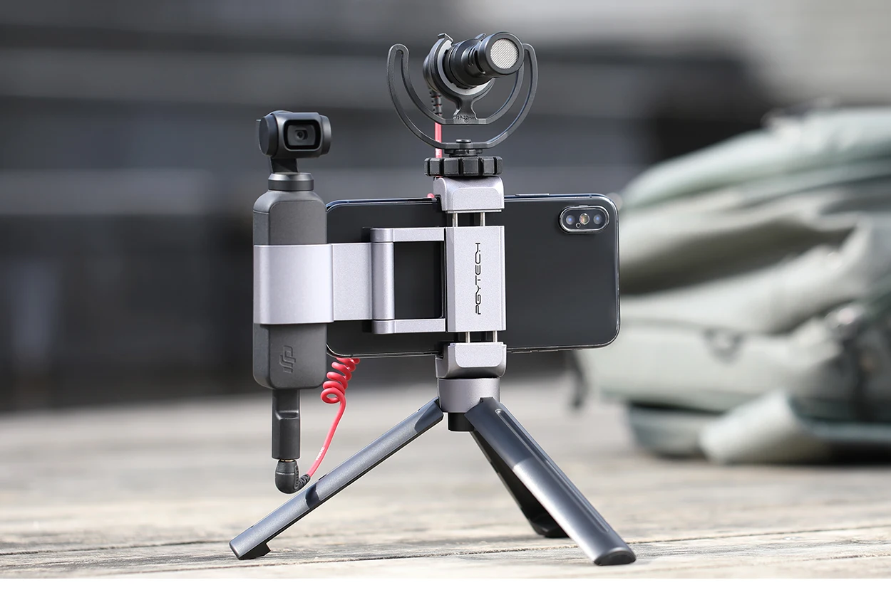 Новая версия PGYTECH OSMO Карманный держатель для телефона плюс складной алюминиевый кронштейн для DJI OSMO Карманный ручной карданный держатель аксессуары