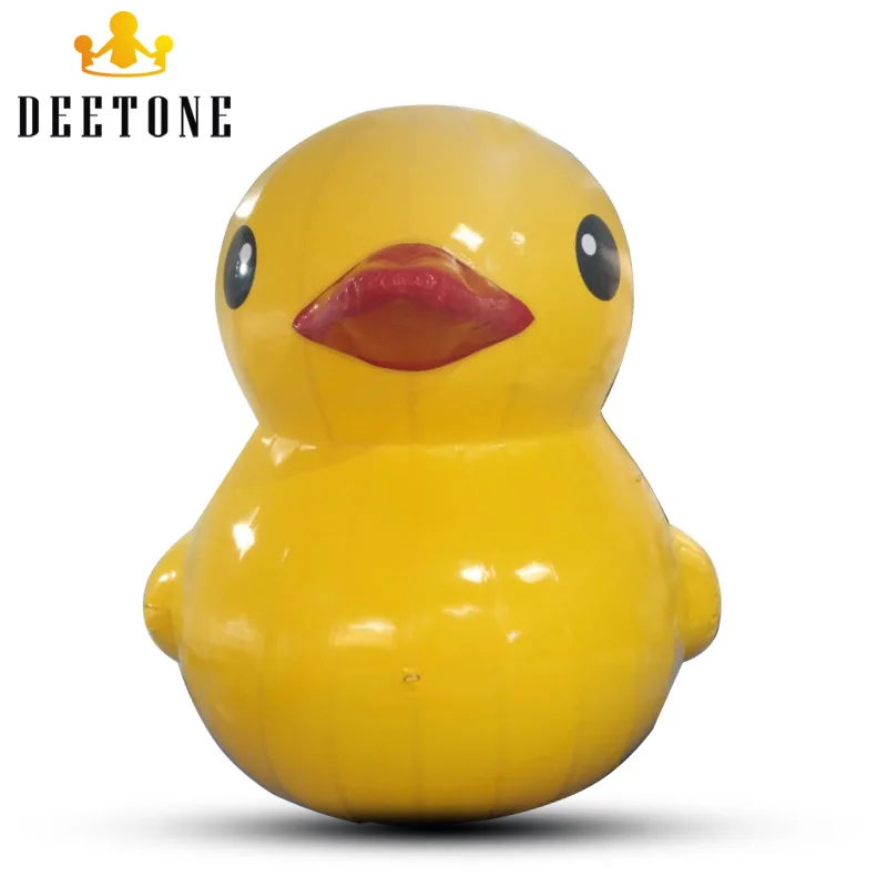 DEETONE: Надувная желтая рекламная утка-плот на озере высотой 3 метра.