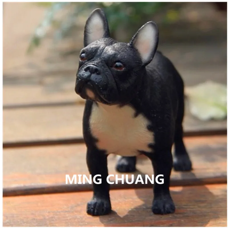 Cute Simulation Puppy Statue Medium-sized FRENCH BULLDOG Care for dogs Bust Resin Action Figure Collectible Model Toy 10.5CM | Игрушки и