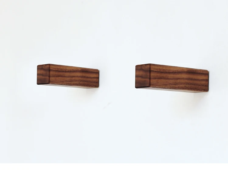 rectangle Solid wood wall creative hook wooden clothes of modern minimalist hanger | Дом и сад