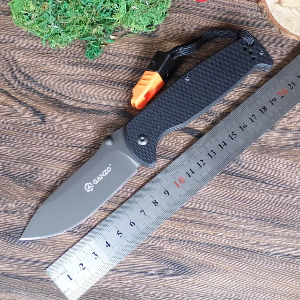 Ganzo G7413 F7413 G7413P F7413P 58-60HRC 440C G10 ручка свистком складной Ножи на открытом воздухе Выживание туристический карманный нож Тактический