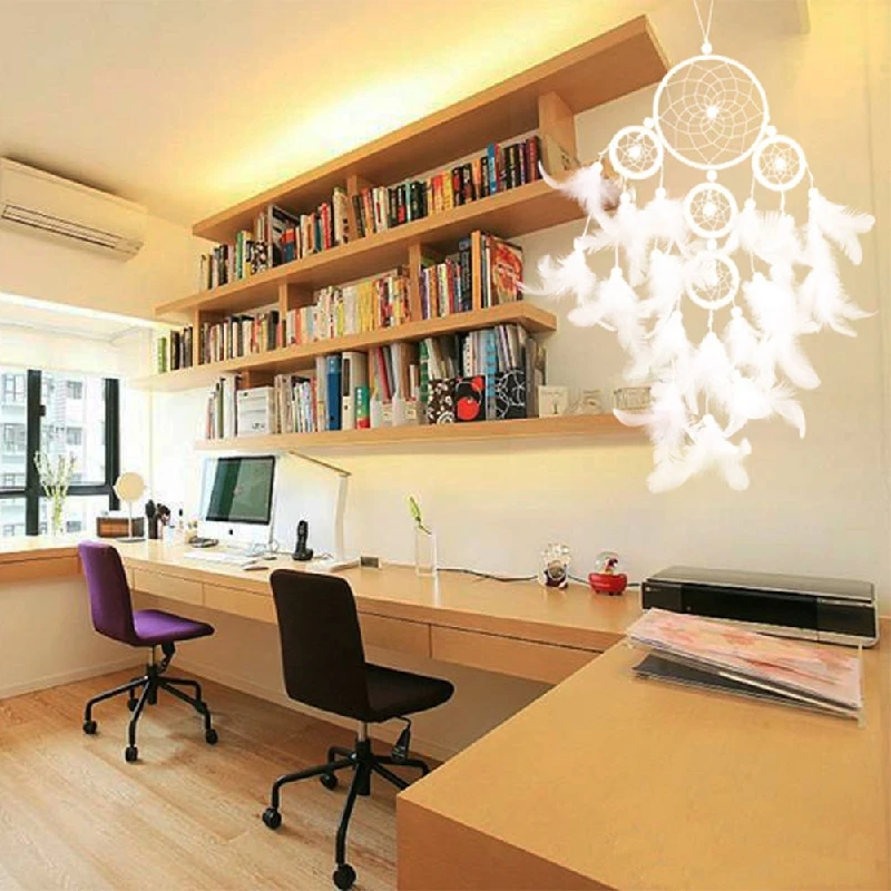 Индийский стиль белый Ловец снов подвесные украшения для автомобиля комнаты