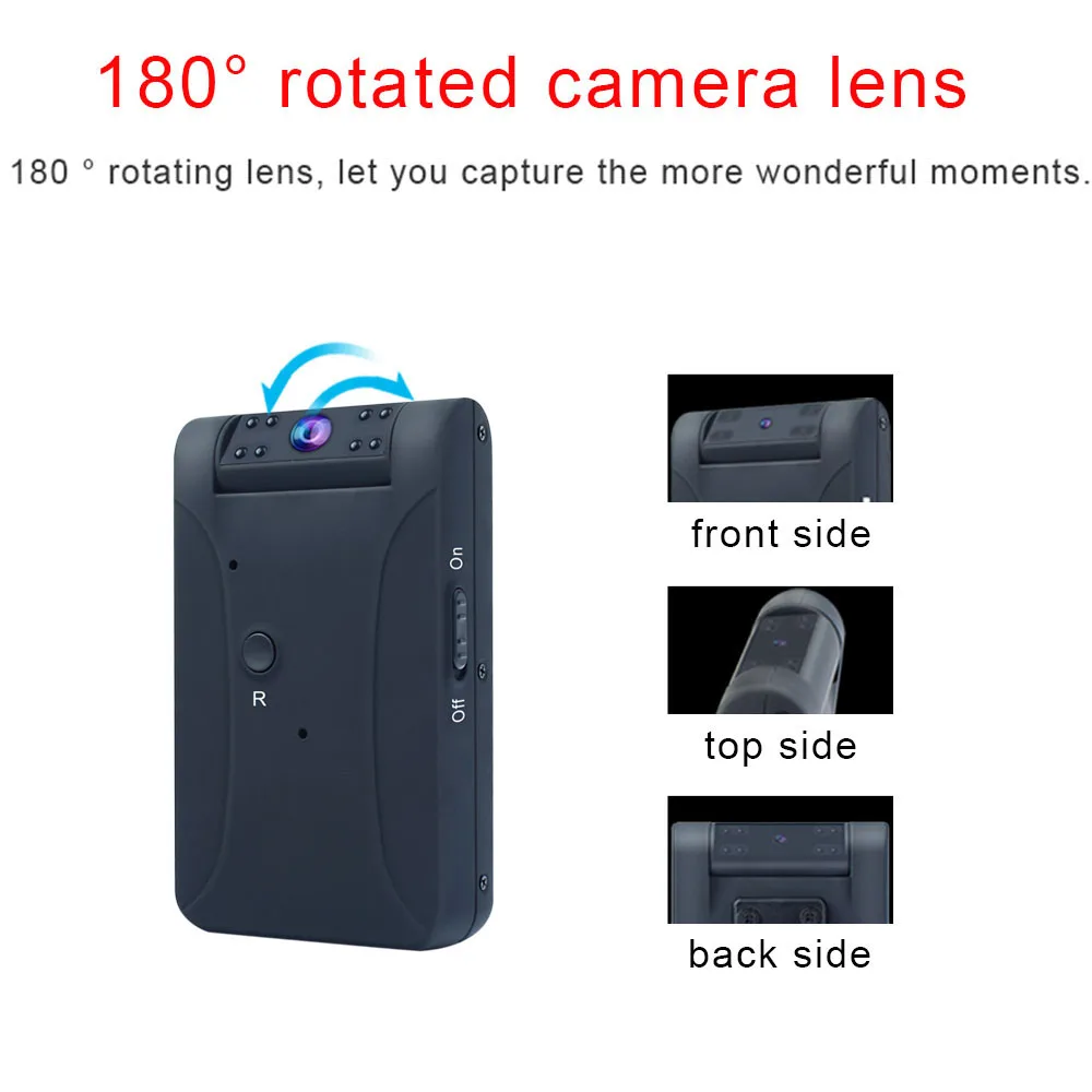 1080P HD 4K Wifi микро камера 180 градусов Объектив Вращающийся ночное видение