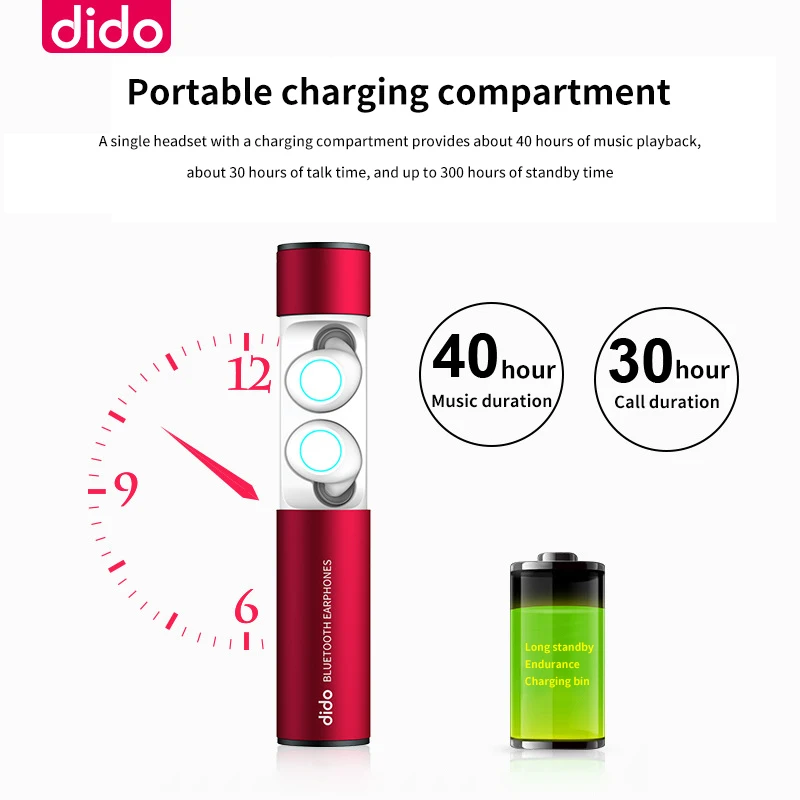 Водонепроницаемый TWS Bluetooth наушники беспроводные с зарядным боксом свободные