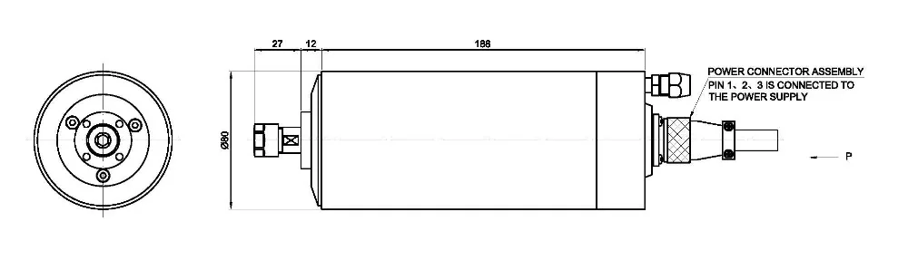 1.5KW с водяным охлаждением двигателя шпинделя 110 V/220 V 24000 об/мин ER11 Колле ЧПУ шпинделя 4 шт подшипники для фрезерного станка с ЧПУ машины