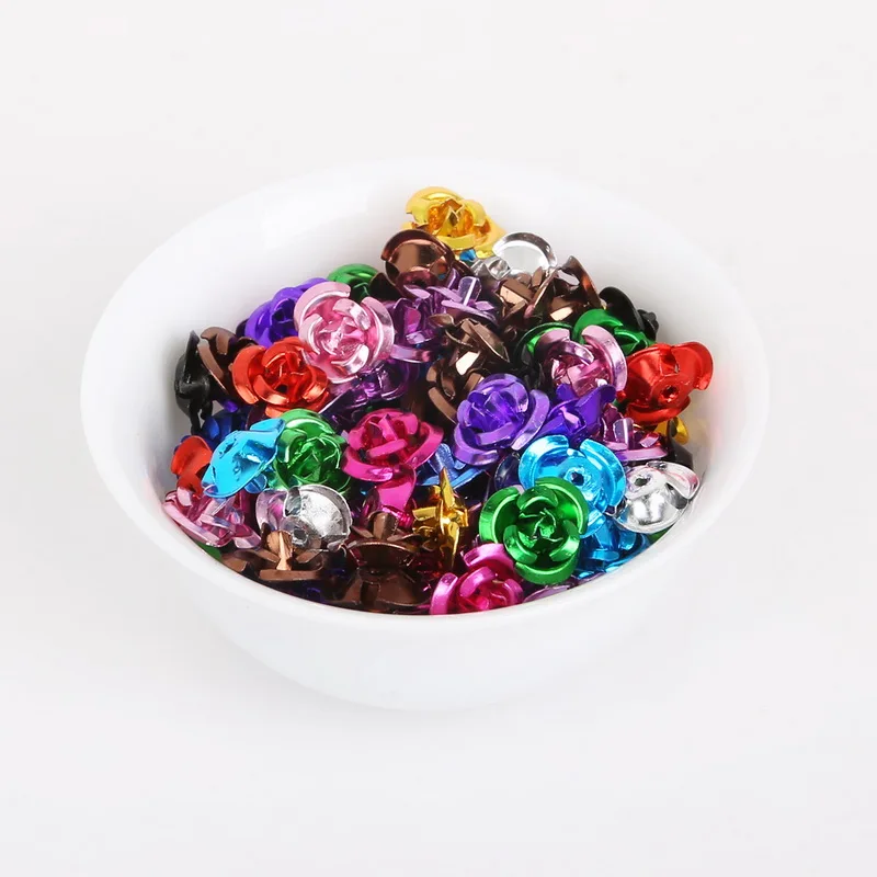 Высококачественные романтичные алюминиевые бусины с розами 100 шт. разделители