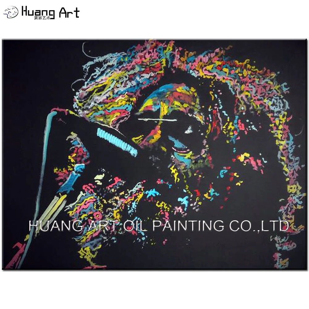 Абстрактная красочная Настенная картина человека-пения в стиле рок-н-ролла