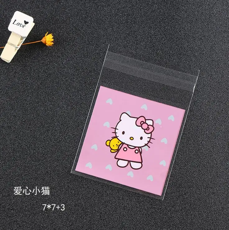 7*7cm cute mini cookie bags 100pcs Wedding Candy Bags Baby Party Supplies Decoration Mini Dessert | Дом и сад