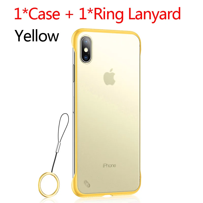 USLION Бескаркасный Прозрачный чехол для телефона для iPhone X 7 6S 8 Plus, чехол XS Max XR 11 Pro Max с кольцом-держателем для пальца, чехол-подставка s - Цвет: Case and Ring