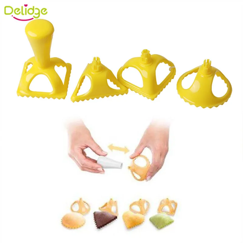 Delidge 4 шт./компл. стандартная кухонная форма для китайских пирогов jiaozi Пластиковая