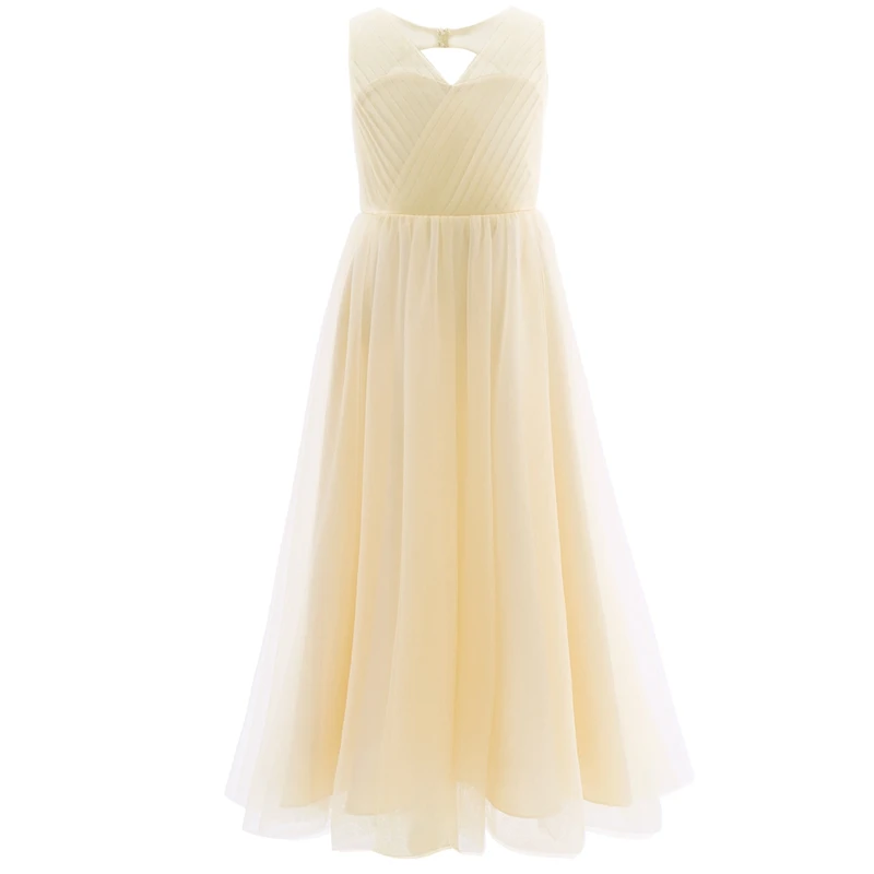 Сетчатое платье для девочек цвета шампанского с вырезом на спине; платье с цветочным узором для девочек бирюзовое платье из тюля для пляжа и свадьбы; одежда для детей 10-14 лет; От 4 до 14 лет на день рождения