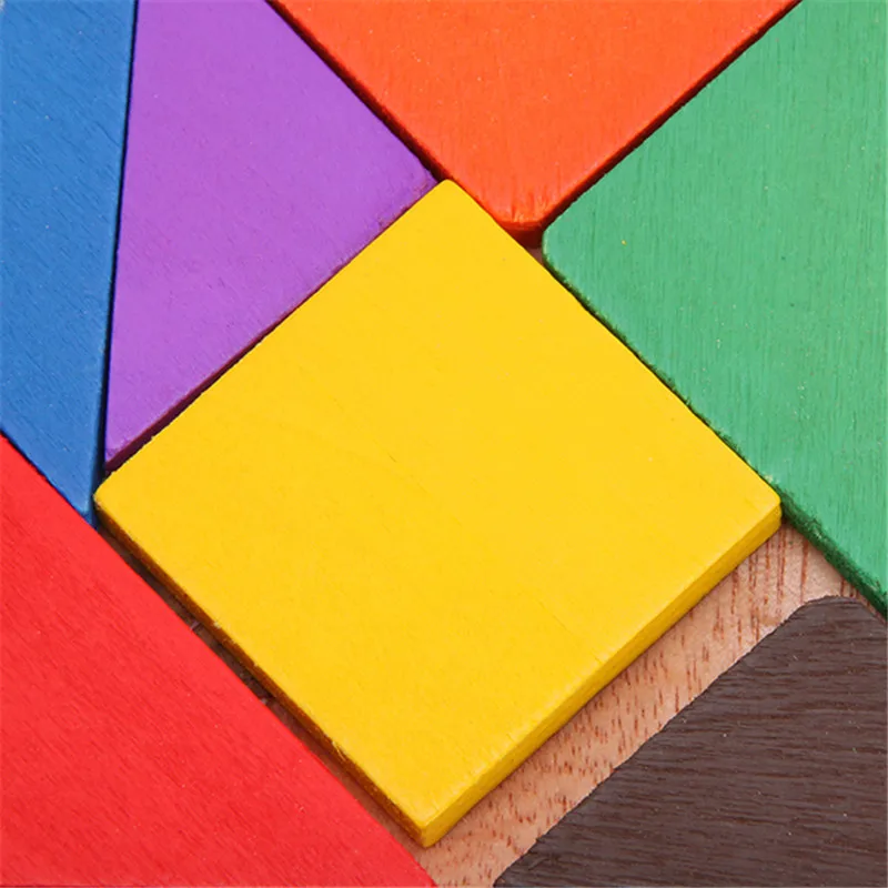 Модная Геометрическая деревянная головоломка Tangram детская игрушка Образование